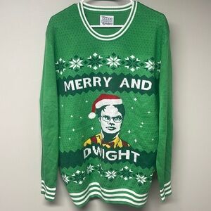 The Office Merry and Dwight Ugly Christmas Holiday Sweater size XXL